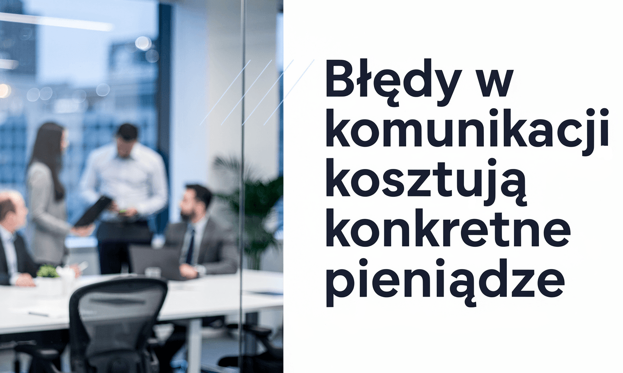 Błędy w komunikacji kosztują konkretne pieniądze